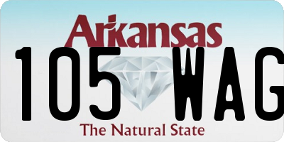 AR license plate 105WAG