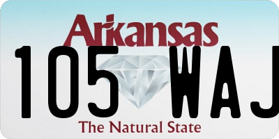 AR license plate 105WAJ
