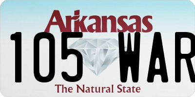 AR license plate 105WAR