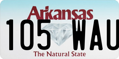 AR license plate 105WAU