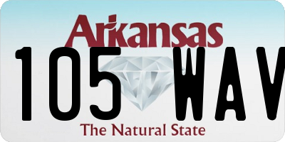 AR license plate 105WAV