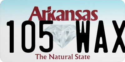 AR license plate 105WAX