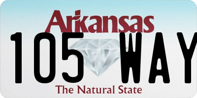 AR license plate 105WAY