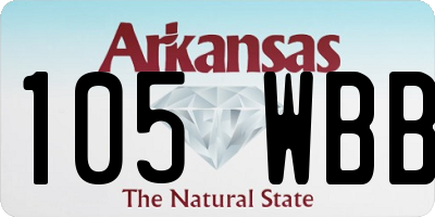 AR license plate 105WBB