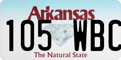 AR license plate 105WBC