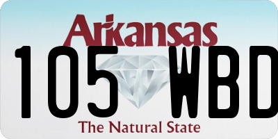 AR license plate 105WBD