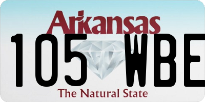 AR license plate 105WBE