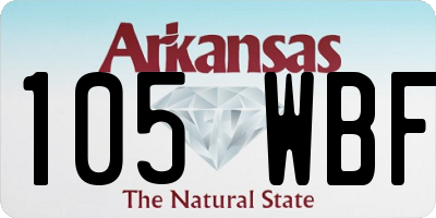 AR license plate 105WBF