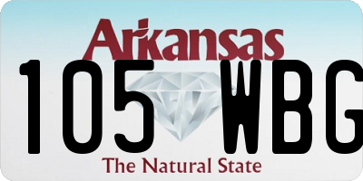 AR license plate 105WBG