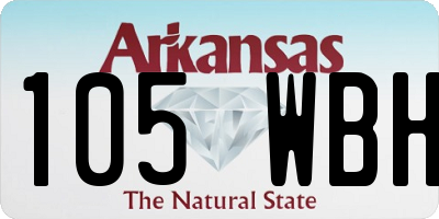 AR license plate 105WBH