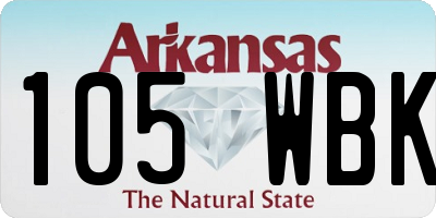 AR license plate 105WBK