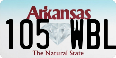 AR license plate 105WBL