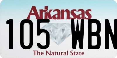 AR license plate 105WBN