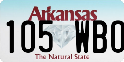 AR license plate 105WBO