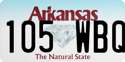AR license plate 105WBQ