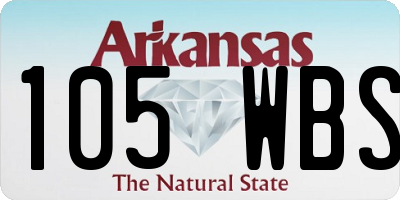 AR license plate 105WBS