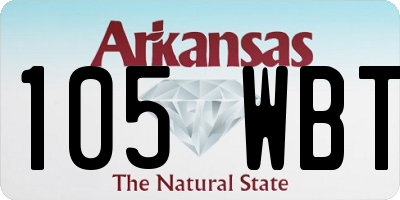 AR license plate 105WBT