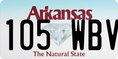 AR license plate 105WBV