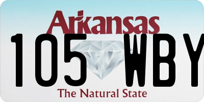 AR license plate 105WBY