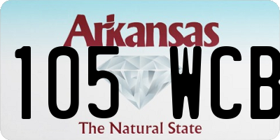 AR license plate 105WCB