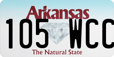 AR license plate 105WCC