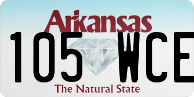 AR license plate 105WCE