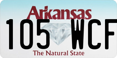 AR license plate 105WCF