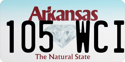 AR license plate 105WCI