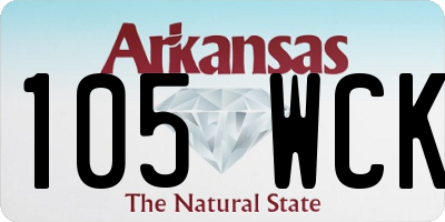 AR license plate 105WCK