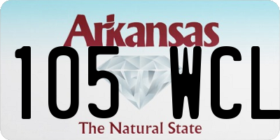 AR license plate 105WCL