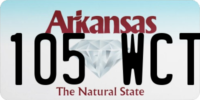 AR license plate 105WCT