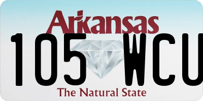 AR license plate 105WCU