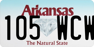 AR license plate 105WCW