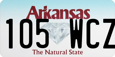 AR license plate 105WCZ