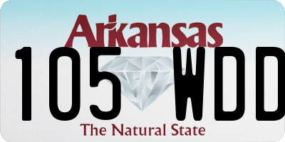 AR license plate 105WDD