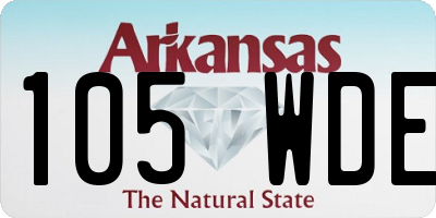 AR license plate 105WDE