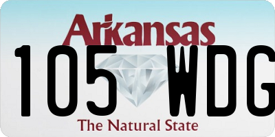 AR license plate 105WDG