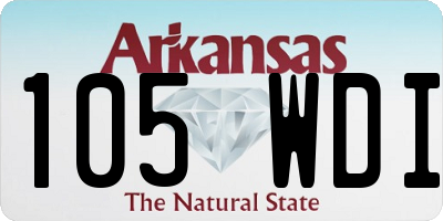AR license plate 105WDI