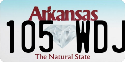 AR license plate 105WDJ