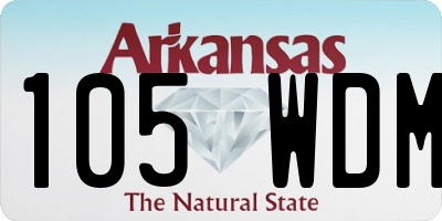 AR license plate 105WDM