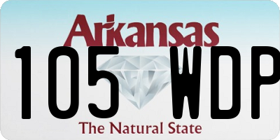AR license plate 105WDP