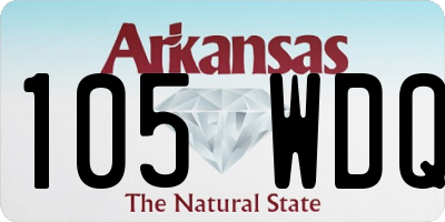 AR license plate 105WDQ