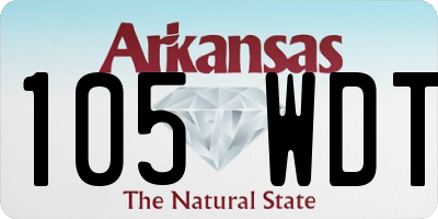 AR license plate 105WDT