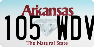AR license plate 105WDV