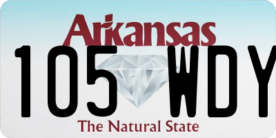 AR license plate 105WDY