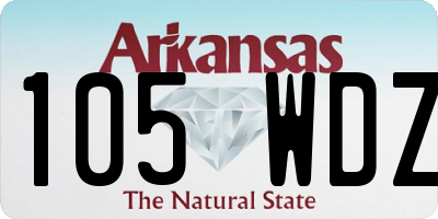 AR license plate 105WDZ