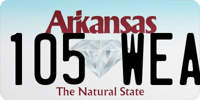 AR license plate 105WEA