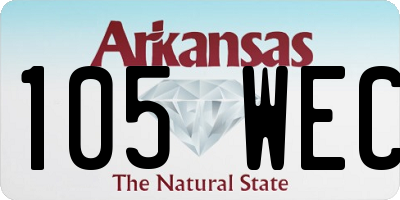 AR license plate 105WEC