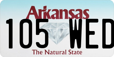 AR license plate 105WED