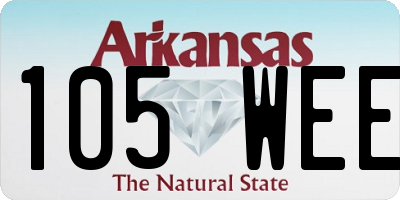 AR license plate 105WEE